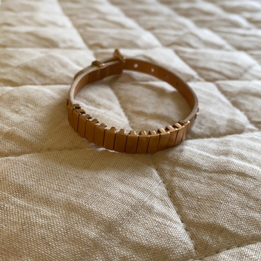 Michael Kors rose gold leather bracelet